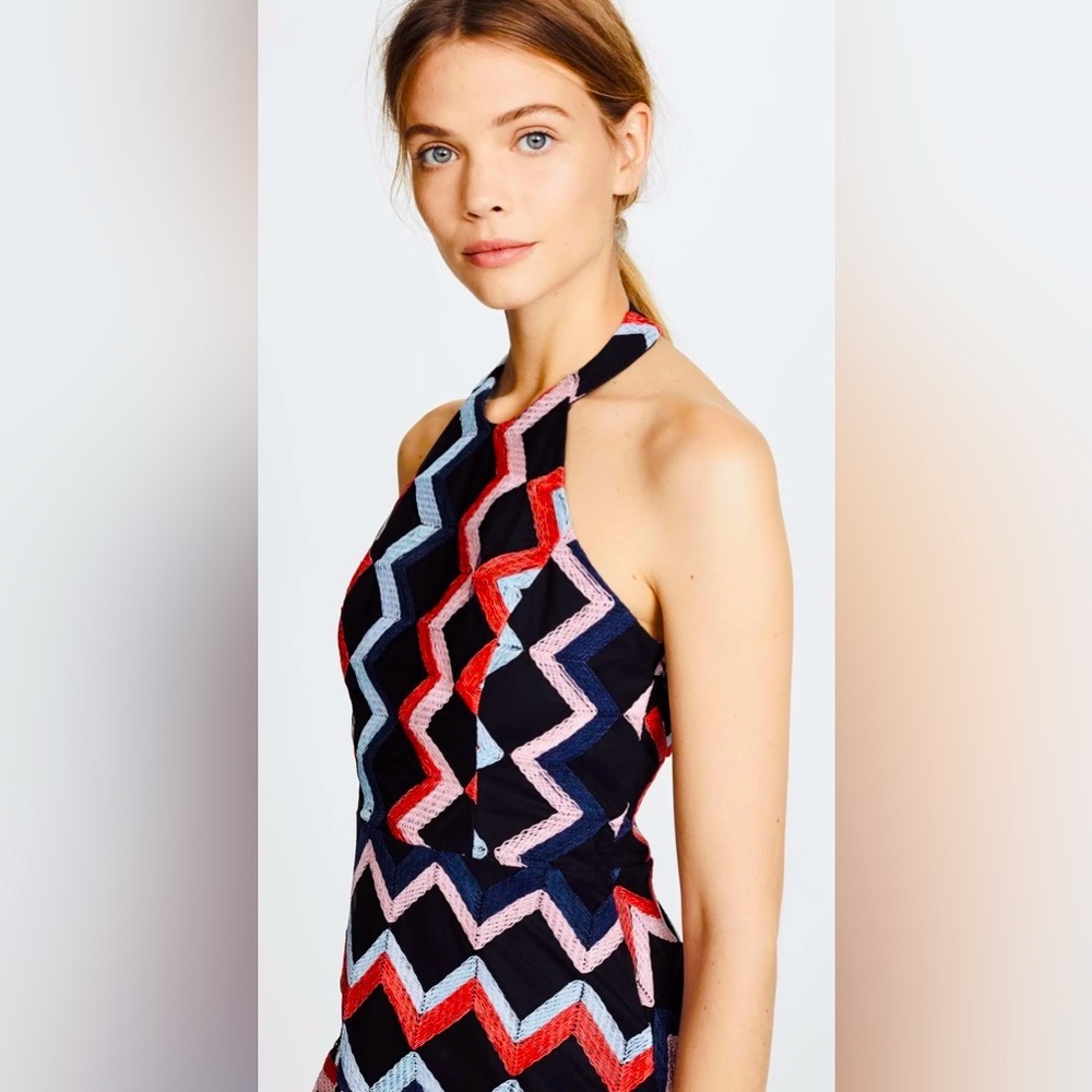 NEW!! Parker Embroidered Zigzag Leona Dress, Size Small